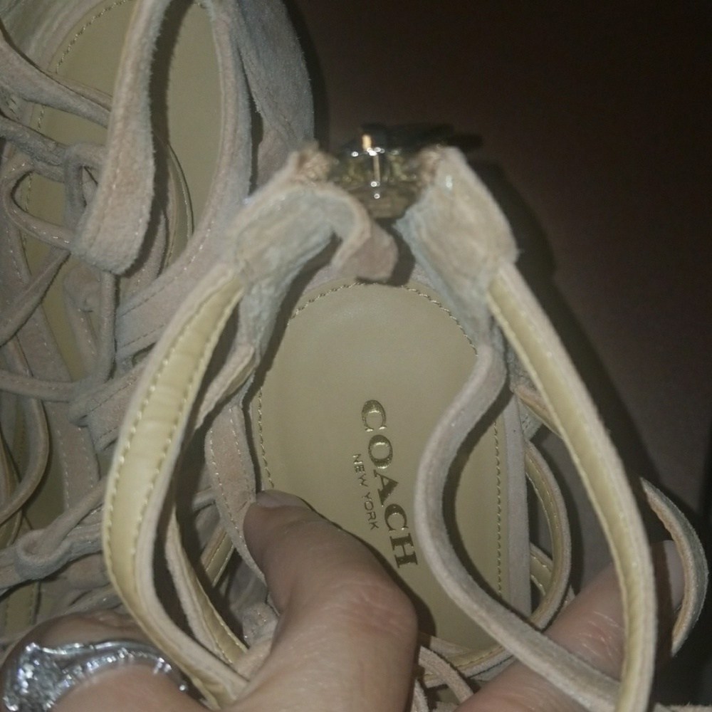 Coach Salvadora Strappy Suede Sandal - Picture 2 of 8